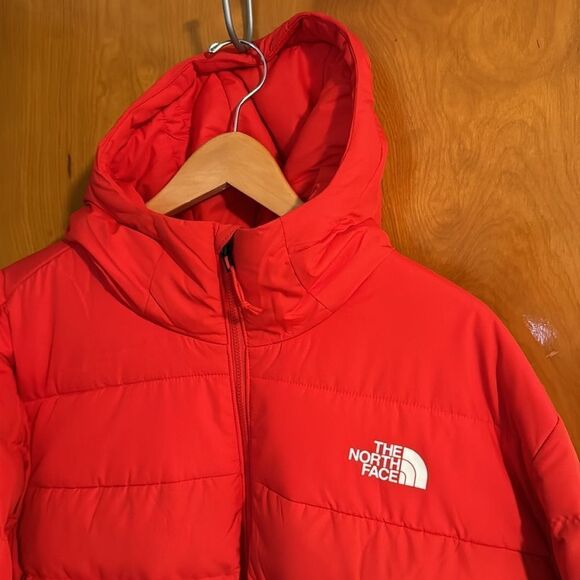 The North Face Puffer Jacket Mens XXL Red Down Zip Pockets - Picture 3 of 5